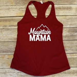 Mountain Mama - Outdoorsy - Ladies red tank top